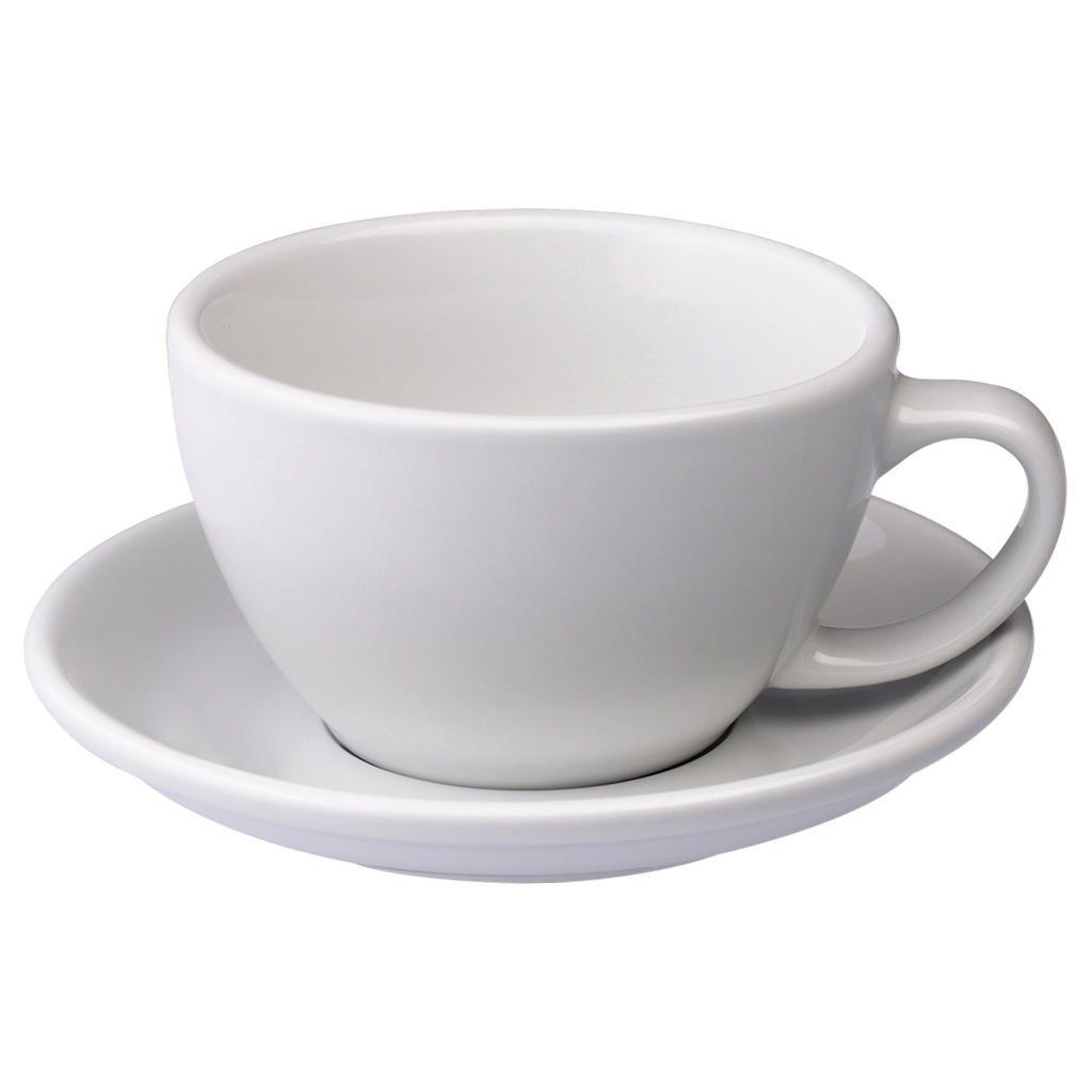 Café Latte Cup & Saucer · 300 ml · White